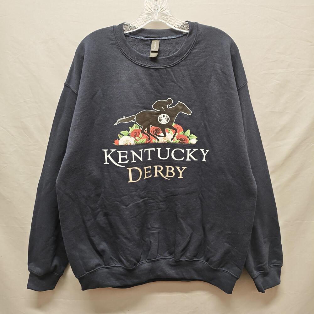 Kentucky Derby Sweatshirt Mens Large Navy 151st Churchill Downs Crewneck